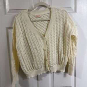 Mazik Cream Button-Up Cardigan